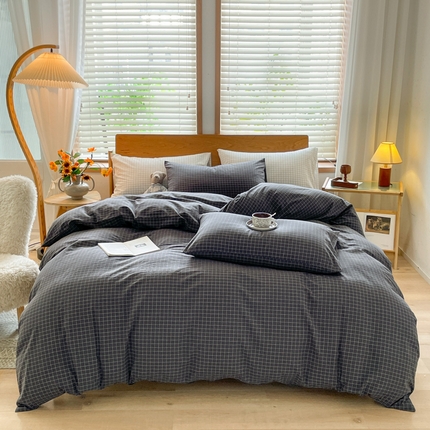 Pure katoenen laken set minimalistisch zacht ademend