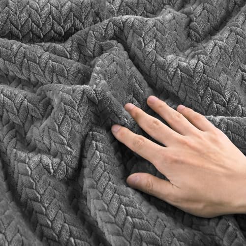 Omkeerbare gebreide flanel- en fluwelen dekbedset – 3-delige beddengoedset met bladtextuur