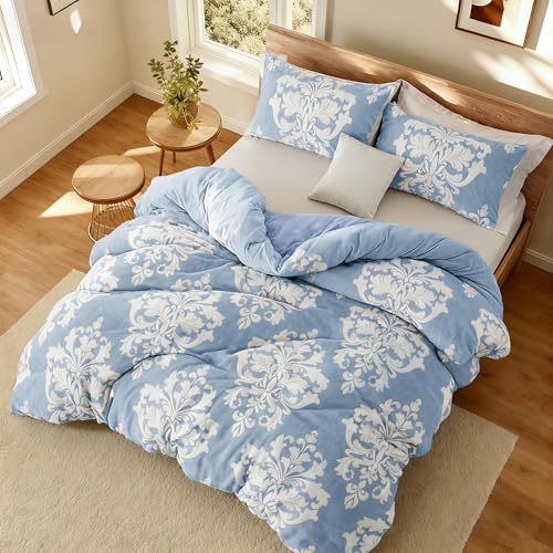 Winterdekbed van burnout-bedrukt flanel, Boheems pluche dekbed met ultrazachte achterkant van microvezel, warm beddengoed voor het hele seizoen